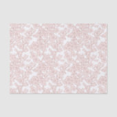 Floral Trellis Peach - White Tissuepapier (Voorkant)