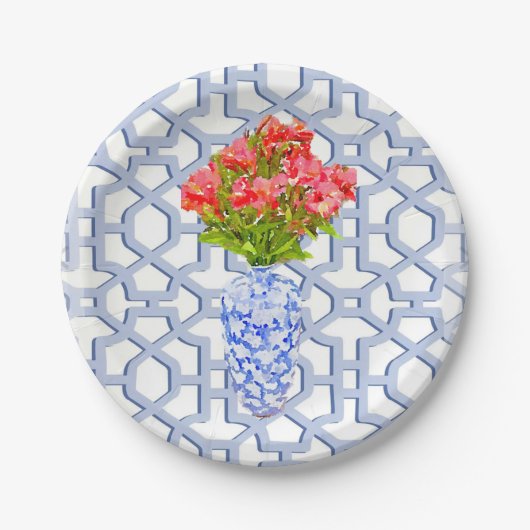 Floral Trellis Waterverf Papier Bord (Voorkant)