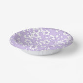 Floral Trellis White - Purple Papieren Kommen (Gebogen)