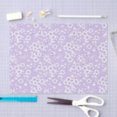 Floral Trellis White - Purple Tissuepapier (Craft)