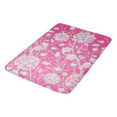  Floral Trendy Bright Roze en Wit Badmat (Gekanteld)
