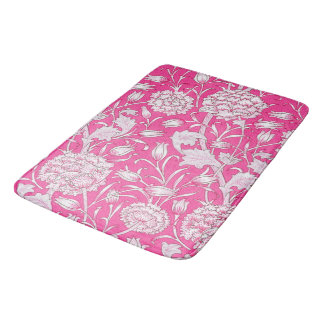 Floral Trendy Bright Roze en Wit Badmat