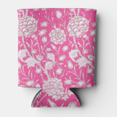 Floral Trendy Bright Roze en Wit Blikjeskoeler (Voorkant)