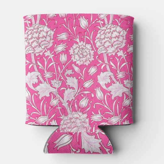 Floral Trendy Bright Roze en Wit Blikjeskoeler (Achterkant)