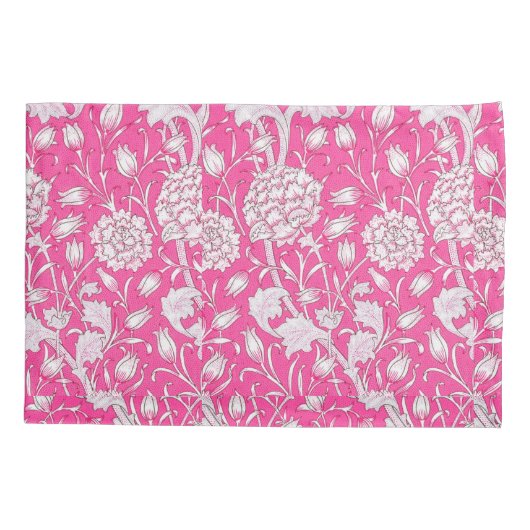  Floral Trendy Bright Roze en Wit Kussensloop (Achterkant)