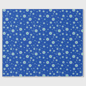 Floral Trendy Elegant Modern Wrapping Paper Cadeaupapier (Vlak)