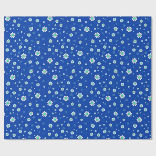 Floral Trendy Elegant Modern Wrapping Paper Cadeaupapier (Vlak)