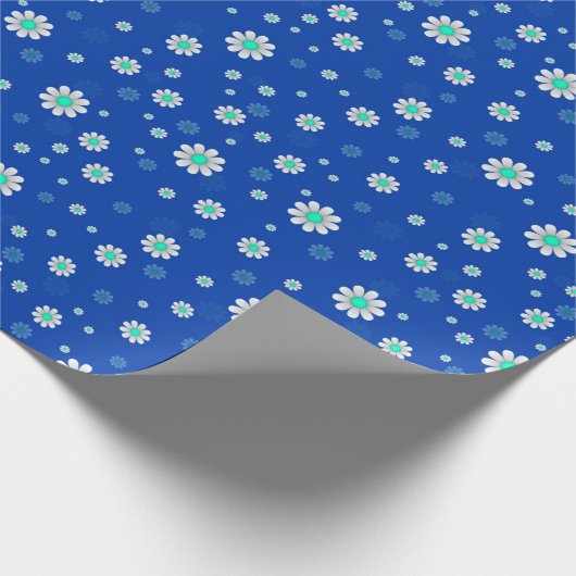 Floral Trendy Elegant Modern Wrapping Paper Cadeaupapier (Hoek)