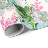 Floral Trendy Elegant Modern Wrapping Paper Cadeaupapier (Rol Hoek)