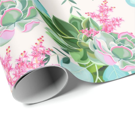 Floral Trendy Elegant Modern Wrapping Paper Cadeaupapier (Rol Hoek)
