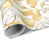 Floral Trendy Elegant Modern Wrapping Paper Cadeaupapier (Rol Hoek)