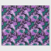 Floral Trendy Elegant Modern Wrapping Paper Cadeaupapier (Vlak)