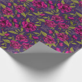 Floral Trendy Elegant Modern Wrapping Paper Cadeaupapier (Hoek)