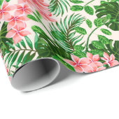 Floral Trendy Elegant Modern Wrapping Paper Cadeaupapier (Rol Hoek)