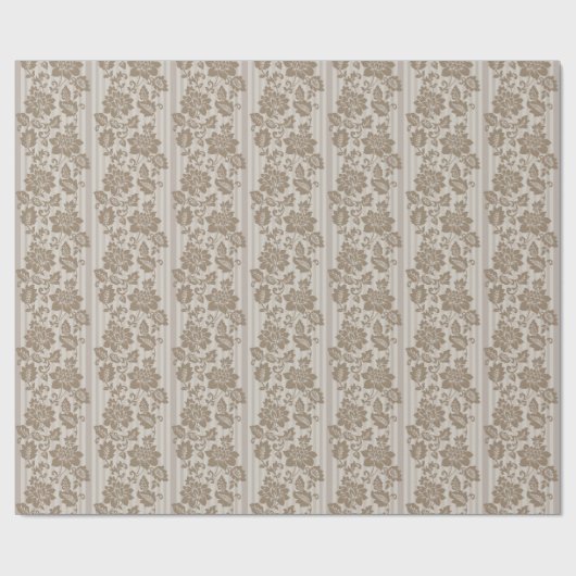 Floral Trendy Elegant Modern Wrapping Paper Cadeaupapier (Vlak)