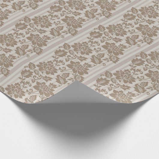 Floral Trendy Elegant Modern Wrapping Paper Cadeaupapier (Hoek)