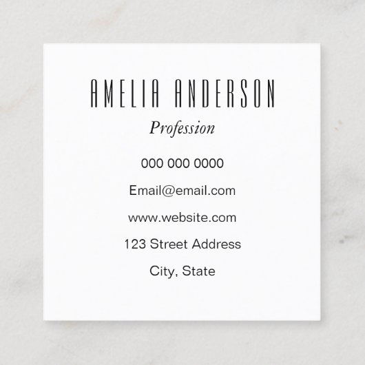 Floral trendy roze roze roze visitekaartje (Achterkant)