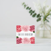 Floral trendy roze roze roze visitekaartje (Staand voorkant)