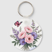 Floral trendy Sleutelhanger (Voorkant)
