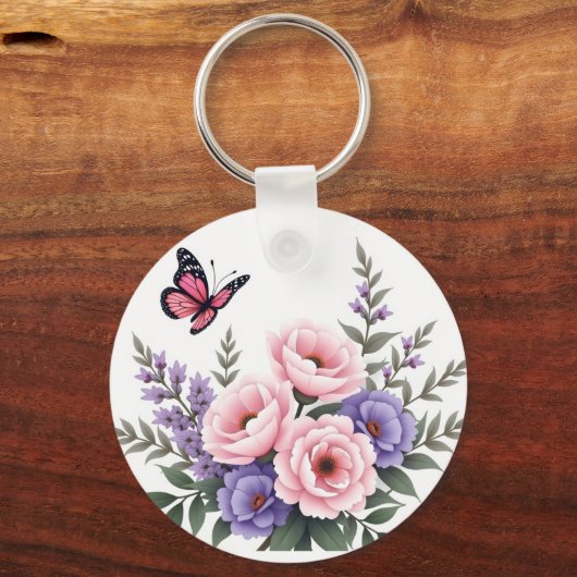 Floral trendy Sleutelhanger (Achterkant)