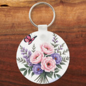 Floral trendy Sleutelhanger (Voorkant)