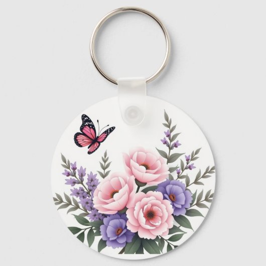 Floral trendy Sleutelhanger (Achterkant)