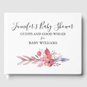 Floral Tribal Arrow-Baby shower Gastenboek (Voorkant)
