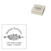 Floral Tribal Arrow, Roos Flowers Arch Address Rubberstempel (Gestempeld)