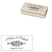 Floral Tribal de Rozen sparen de DatumWeddenschap Rubberstempel (Gestempeld)