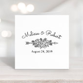 Floral Tribal de Rozen sparen de DatumWeddenschap Rubberstempel