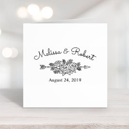 Floral Tribal de Rozen sparen de DatumWeddenschap Rubberstempel