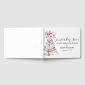 Floral Tribal Teepee Baby shower Gastenboek (Volledig)