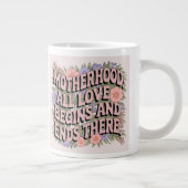 Floral Tribute: Moederschap Waardering Keramisch Grote Koffiekop (Rechts)