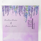 Floral Trifold Letter Fold Wedding Uitnodiging (Binnenzijde eerst)