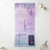 Floral Trifold Letter Fold Wedding Uitnodiging (Binnen)
