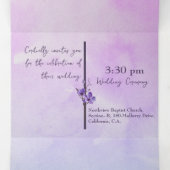 Floral Trifold Letter Fold Wedding Uitnodiging (Binnenkant midden)