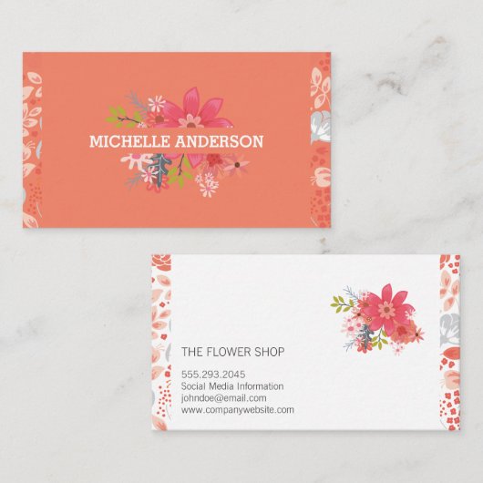 Floral Trim | Verborgen bloemen | Florist Visitekaartje (Voorkant / Achterkant)