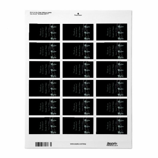  Floral Trim Wedding Lip Balm Label (Full Sheet)