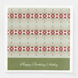  Floral Trimmed Fancy Papieren luiers Servet