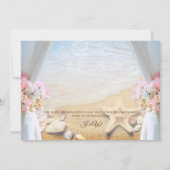 Floral Tropical Beach Starfish Weddenschap Kaart (Achterkant)