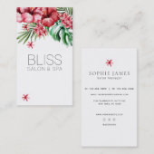 Floral Tropical Beauty Salon Spa Visitekaartje (Voorkant / Achterkant)