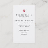 Floral Tropical Beauty Salon Spa Visitekaartje (Achterkant)