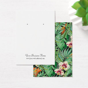 Floral Tropical Foliage verlaat een aangepaste dra Visitekaartje