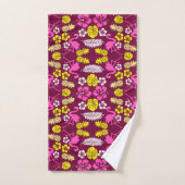 Floral Tropical Fruit Patterned Bad Handdoek (Handdoek)