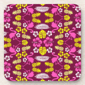 Floral Tropical Fruit Patterned Bier Onderzetter (Voorkant)