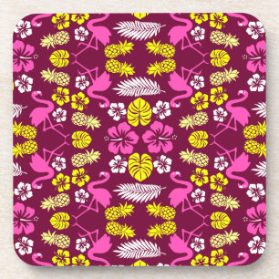 Floral Tropical Fruit Patterned Bier Onderzetter