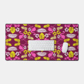 Floral Tropical Fruit Patterned Bureaumat (Keyboard & Muis)
