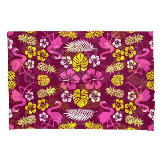 Floral Tropical Fruit Patterned Kussensloop (Voorkant)