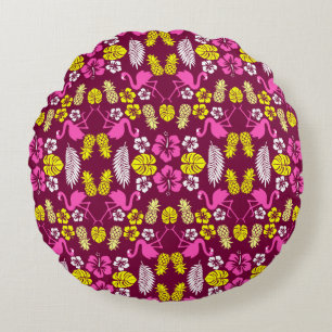 Floral Tropical Fruit Patterned Rond Kussen