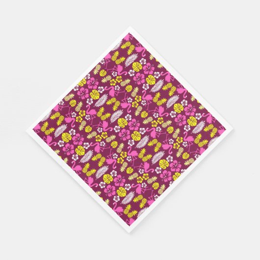Floral Tropical Fruit Patterned Servet (Hoek)